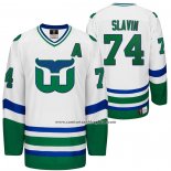 Camiseta Hockey Hartford Whalers Night Jaccob Slavin Heritage Throwback Blanco