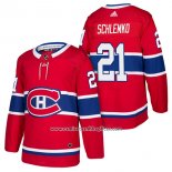 Camiseta Hockey Montreal Canadiens 21 David Schlemko Autentico Primera 2018 Rojo