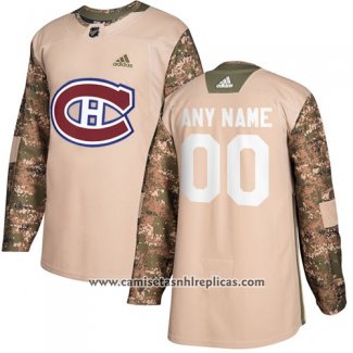 Camiseta Hockey Montreal Canadiens Camuflaje Autentico 2017 Veterans Day Stitched Personalizada