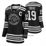 Camiseta Hockey Mujer Chicago Blackhawks Jonathan Toews Premier Alternato Negro