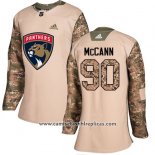 Camiseta Hockey Mujer Florida Panthers 90 Jarojo Mccann Autentico 2017 Veterans Day Stitched Camuflaje