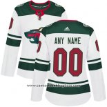 Camiseta Hockey Mujer Minnesota Wild Segunda Personalizada Blanco