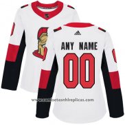 Camiseta Hockey Mujer Ottawa Senators Segunda Personalizada Blanco