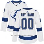 Camiseta Hockey Mujer Tampa Bay Lightning Segunda Personalizada Blanco