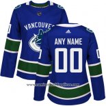 Camiseta Hockey Mujer Vancouver Canucks Primera Personalizada Azul