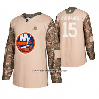 Camiseta Hockey New York Islanders Cal Clutterbuck Veterans Day Camuflaje