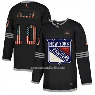 Camiseta Hockey New York Rangers J.t. Miller 2020 USA Flag Negro