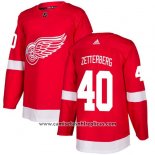 Camiseta Hockey Nino Detroit Red Wings 40 Henrik Zetterberg Rojo Primera Autentico Stitched