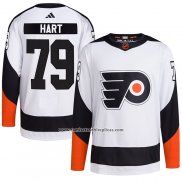 Camiseta Hockey Philadelphia Flyers Carter Hart Reverse Retro Autentico Blanco