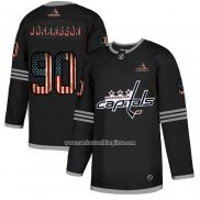 Camiseta Hockey Washington Capitals Johansson 2020 USA Flag Negro