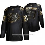 Camiseta Hockey Anaheim Ducks Scott Niedermayer Golden Edition Retired Jugador Autentico Negro