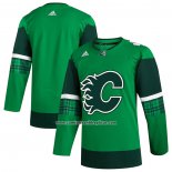 Camiseta Hockey Calgary Flames 2023 St. Patrick's Day Autentico Verde