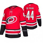 Camiseta Hockey Carolina Hurricanes Calvin De Haan Primera Autentico Rojo