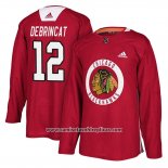 Camiseta Hockey Chicago Blackhawks Alex Debrincat Practice Rojo