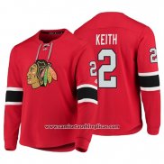 Camiseta Hockey Chicago Blackhawks Duncan Keith Platinum Rojo