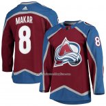 Camiseta Hockey Colorado Avalanche Cale Makar Primera Autentico Rojo