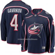 Camiseta Hockey Columbus Blue Jackets Vladislav Gavrikov Primera Breakaway Azul