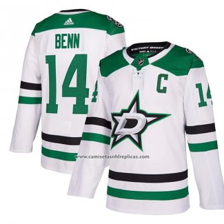 Camiseta Hockey Dallas Stars Jamie Benn Segunda Autentico Blanco