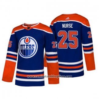 Camiseta Hockey Edmonton Oilers Darnell Nurse Alternato Autentico Azul