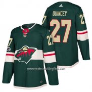 Camiseta Hockey Minnesota Wild 27 Kyle Quincey Autentico Primera 2018 Verde