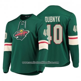 Camiseta Hockey Minnesota Wild Devan Dubnyk Platinum Verde