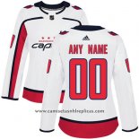 Camiseta Hockey Mujer Washington Capitals Segunda Personalizada Blanco