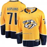 Camiseta Hockey Nashville Predators Rasmus Asplund Primera Breakaway Oro