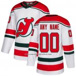 Camiseta Hockey New Jersey Devils Alterno Autentico Personalizada Blanco