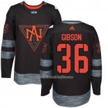 Camiseta Hockey Nino America del Norte John Gibson 36 Premier 2016 World Cup Negro