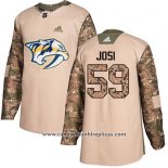 Camiseta Hockey Nino Nashville Predators 59 Roman Josi Camuflaje Autentico 2017 Veterans Day Stitched