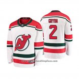 Camiseta Hockey Nino New Jersey Devils Eric Gryba Alternato Breakaway Blanco