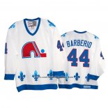 Camiseta Hockey Quebec Nordiques Mark Barberio Heritage Vintage Replica 1991-95 Blanco