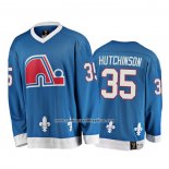 Camiseta Hockey Quebec Nordiques Michael Hutchinson Heritage Vintage Azul