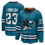 Camiseta Hockey San Jose Sharks Oskar Lindblom Primera Breakaway Verde