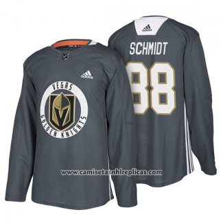 Camiseta Hockey Vegas Golden Knights Nate Schmidt Gray New Season Practice