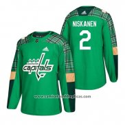 Camiseta Hockey Washington Capitals Matt Niskanen 2018 St. Patrick's Day Verde