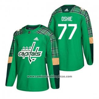 Camiseta Hockey Washington Capitals T.j. Oshie 2018 St. Patrick's Day Verde