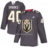 Camiseta Vegas Golden Knights Garret Sparks Dia De Los Muertos Gris