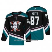 Camiseta Hockey Anaheim Ducks Mitch Hults Alternato 25th Aniversario Autentico Negro