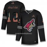 Camiseta Hockey Arizona Coyotes Dauphin 2020 USA Flag Negro