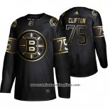 Camiseta Hockey Boston Bruins Connor Clifton Golden Edition Autentico Negro