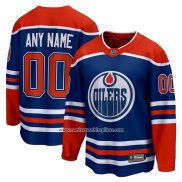 Camiseta Hockey Edmonton Oilers Primera Breakaway Personalizada Azul