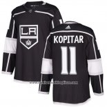 Camiseta Hockey Los Angeles Kings 11 Anze Kopitar Negro Primera Autentico Stitched