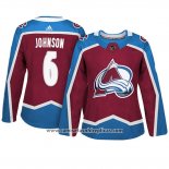 Camiseta Hockey Mujer Colorado Avalanche 6 Erik Johnson Primera Adizero Jugador Maroon