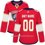 Camiseta Hockey Mujer Florida Panthers Primera Personalizada Rojo