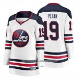 Camiseta Hockey Mujer Winnipeg Jets Nic Petan Heritage Breakaway Blanco