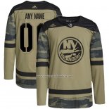 Camiseta Hockey New York Islanders Personalizada Military Appreciation Team Autentico Practice Camuflaje