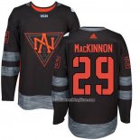 Camiseta Hockey Nino America del Norte Nathan Mackinnon 29 Premier 2016 World Cup Negro