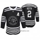 Camiseta Hockey Nino Chicago Blackhawks Duncan Keith Premier Alternato Negro