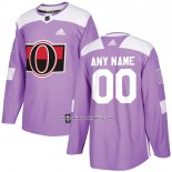 Camiseta Hockey Ottawa Senators Personalizada Violeta